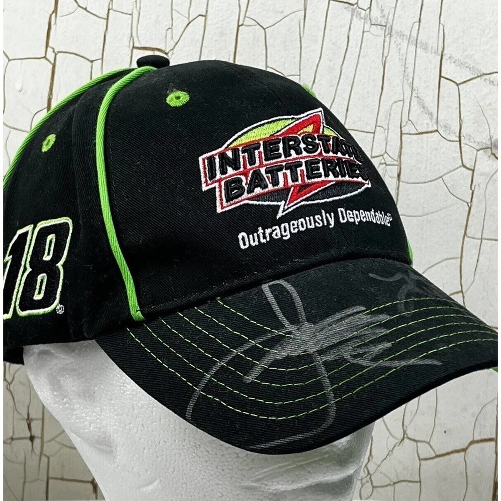 Kyle Busch & Joe Gibbs Signed Hat #18 Interstate … - image 2